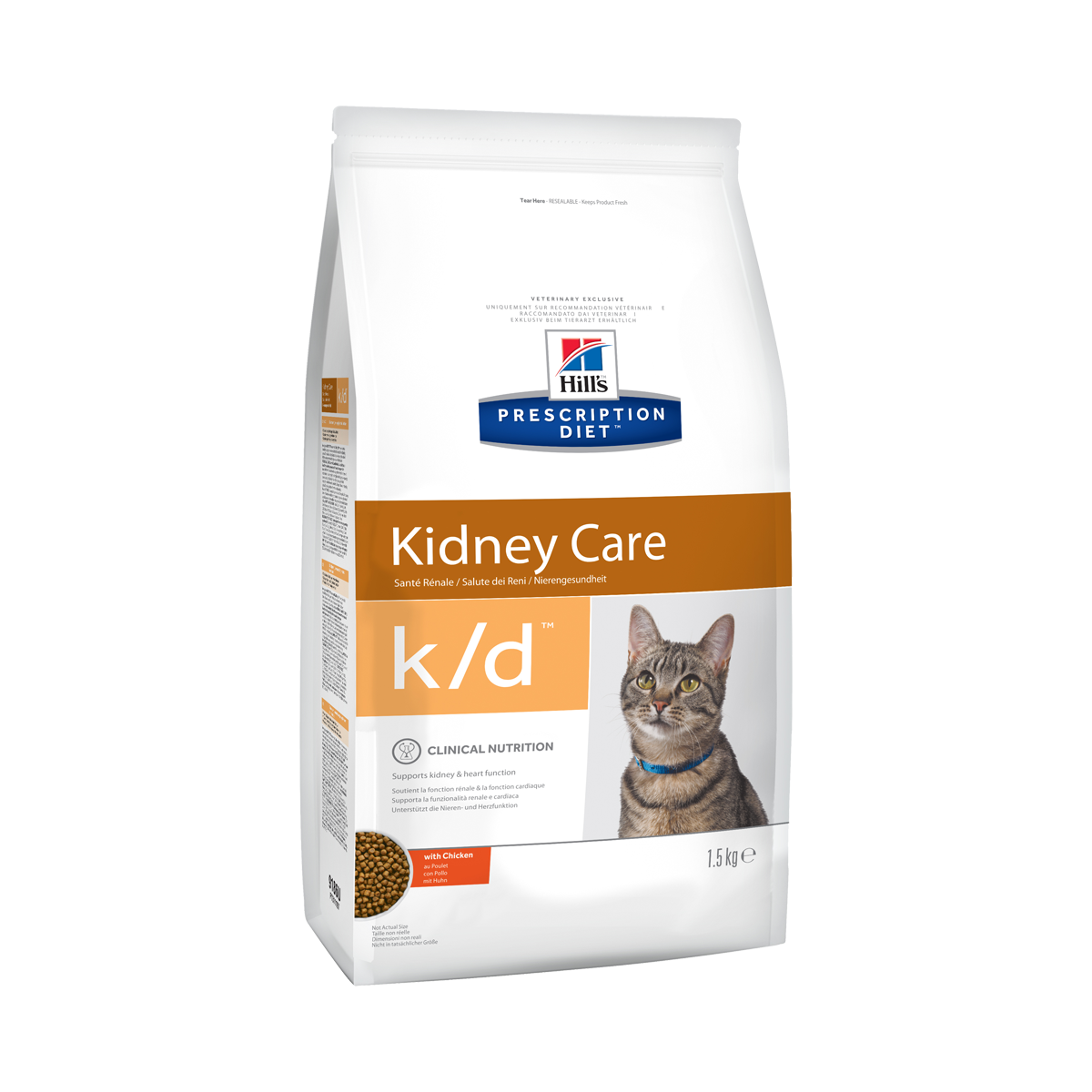 Hill's PD k/d Корм-диета для кошек при хронической болезни почек и болезнях сердца, с курицей
