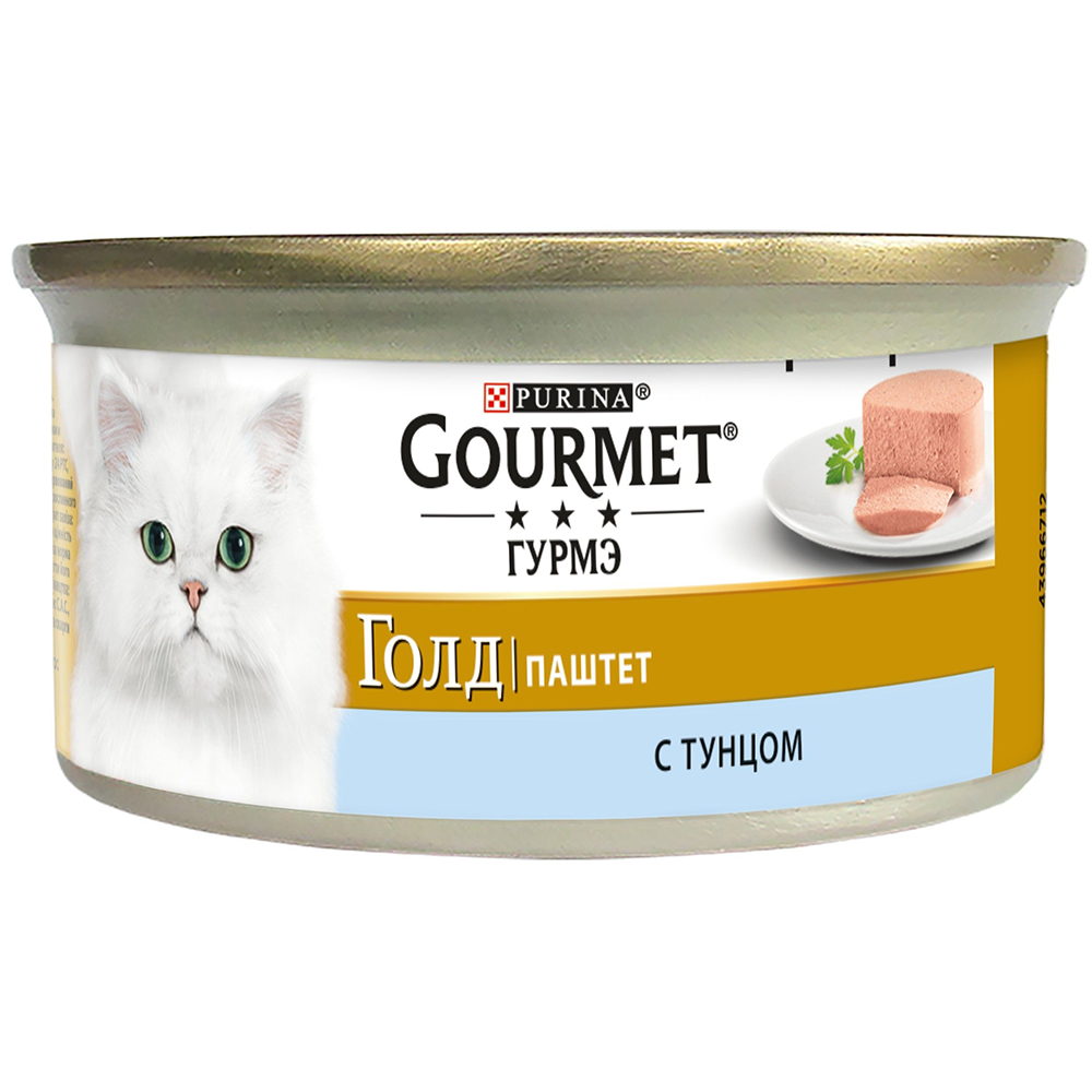 Pro Plan Gourmet Гурмэ Голд Консервы для взрослых кошек, паштет с тунцом