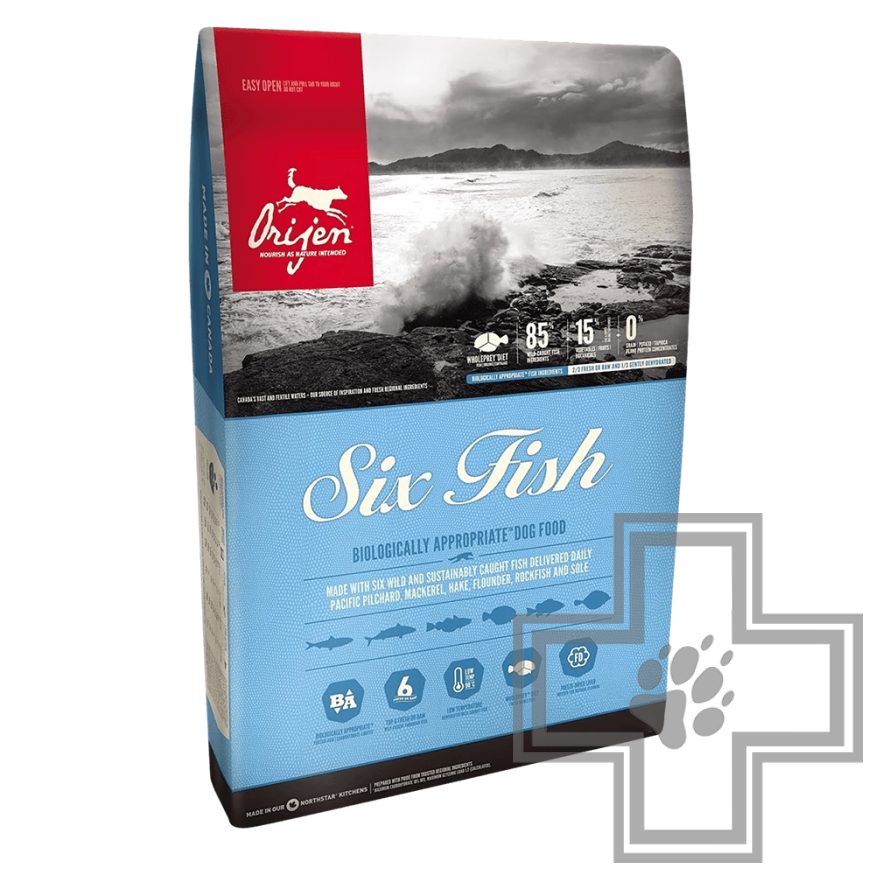 Orijen 6 Fish Корм для взрослых собак всех пород с рыбой