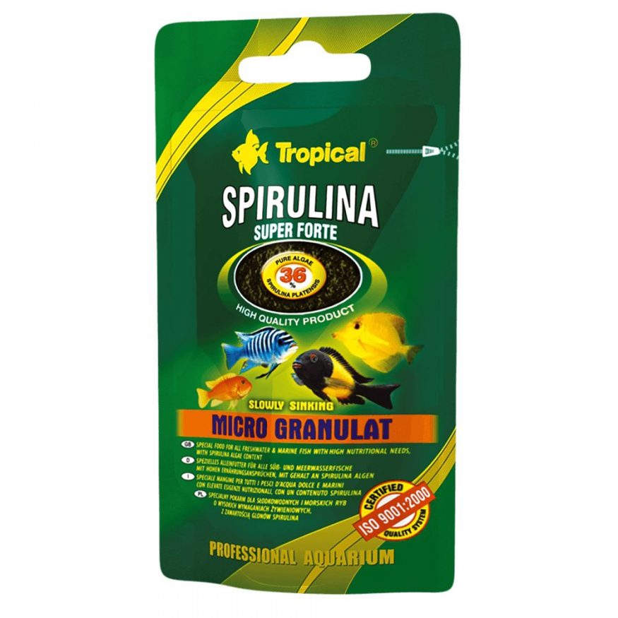 Tropical Super Spirulina Forte Micro Granulat корм для рыб 22 г