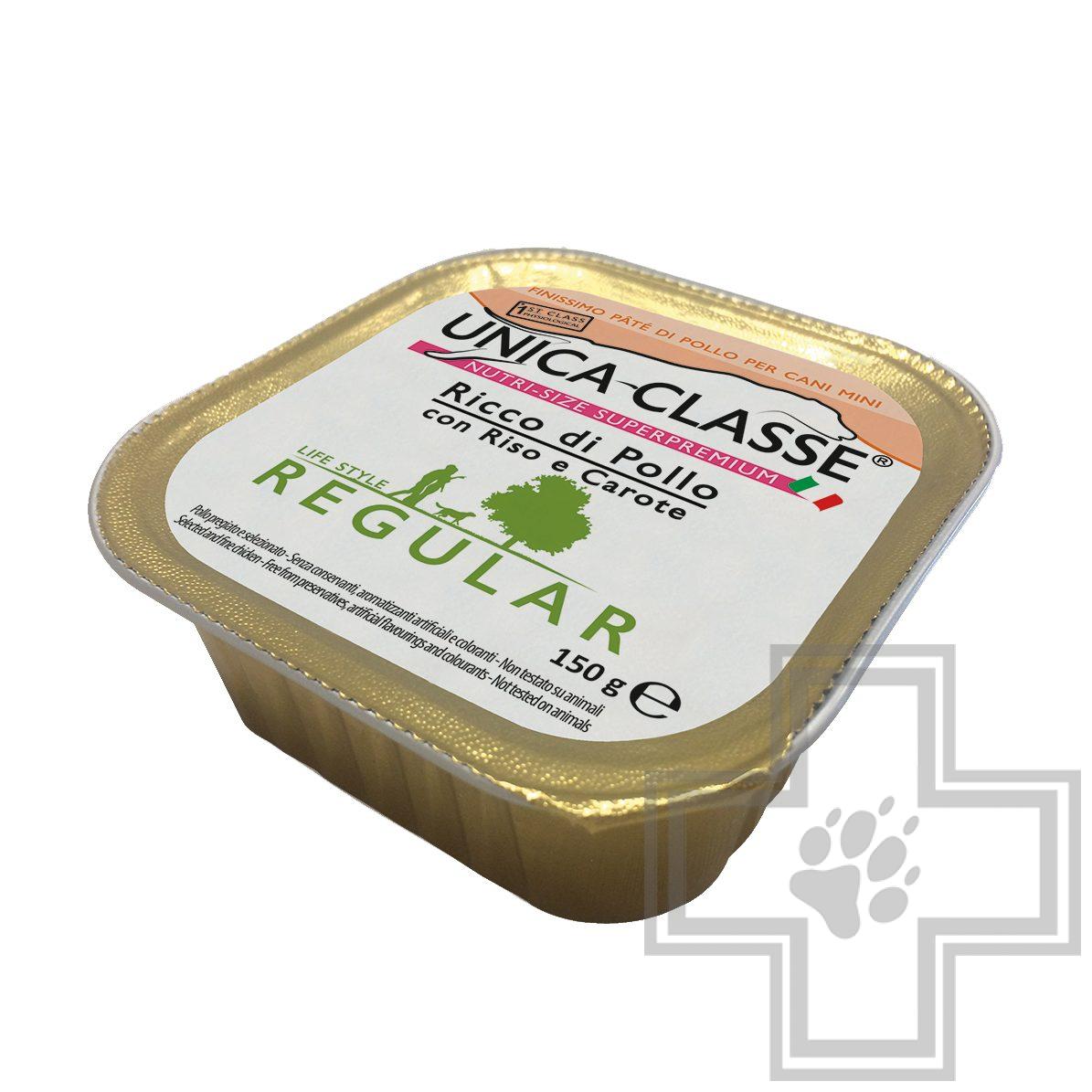 Unica Classe Консервы для взрослых собак Паштет с курицей, рисом, морковью
