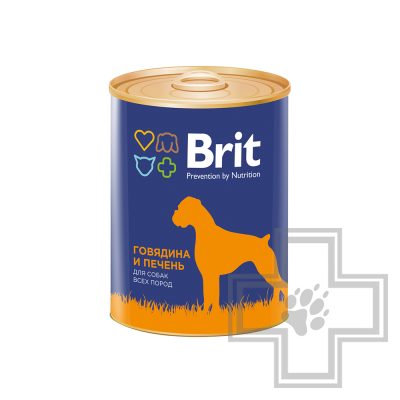 Brit Консервы для взрослых собак, паштет с говядиной и печенью