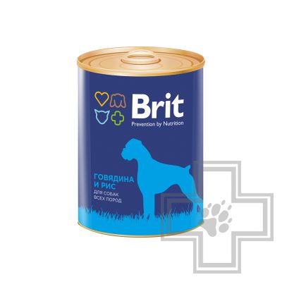 Brit Консервы для взрослых собак, паштет с говядиной и рисом