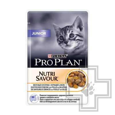 Pro Plan Пресервы для котят, вкусные кусочки с курицей в желе