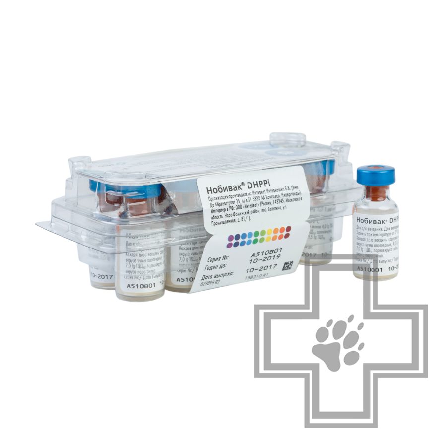 Купить Нобивак DHPPI Вакцина для собак (цена за 1 ампулу) - доставка, цена  и наличие в интернет-магазине и аптеках Доктор Вет
