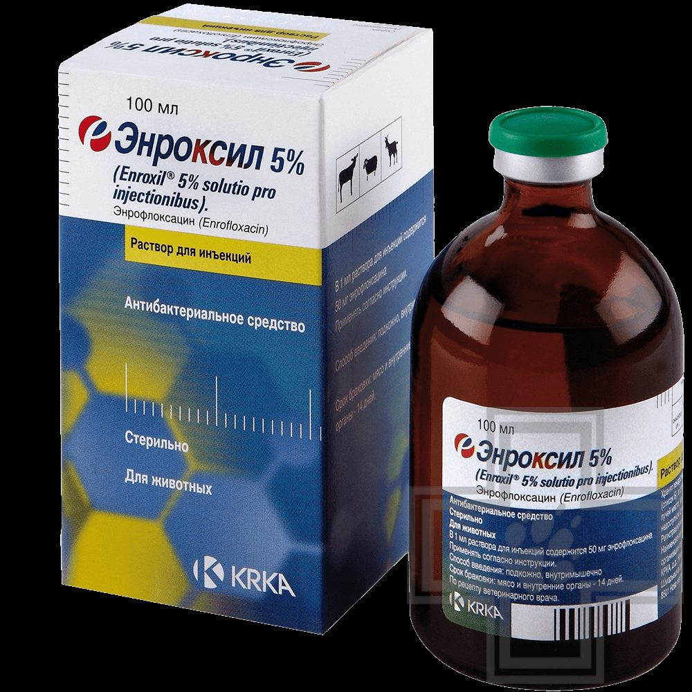 Энроксил 5% Антибактериальное средство, раствор для инъекций