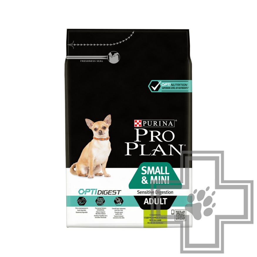 Pro Plan Optidigest Корм для взрослых собак мелких пород с чувствительным пищеварением, с ягненком