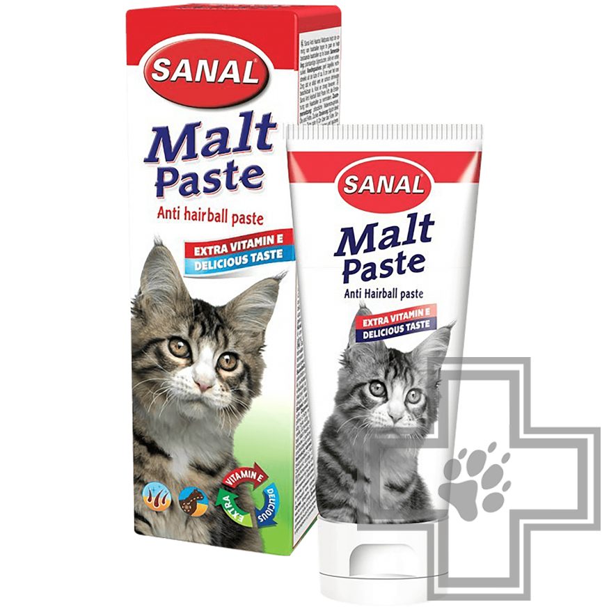 SANAL Malt Anti-Hairball Паста для выведения комков шерсти для кошек SANAL Malt Anti-Hairball Паста для выведения комков шерсти для кошек