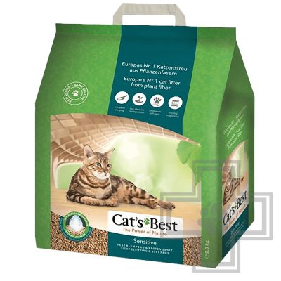 Cat's Best Sensitive Наполнитель древесный комкующийся