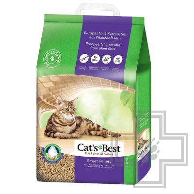 Cat's Best Smart Pellet Наполнитель древесный комкующийся