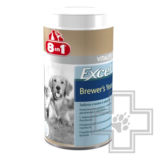 Бреверс Пивные дрожжи Эксель для кошек и собак 8 в 1