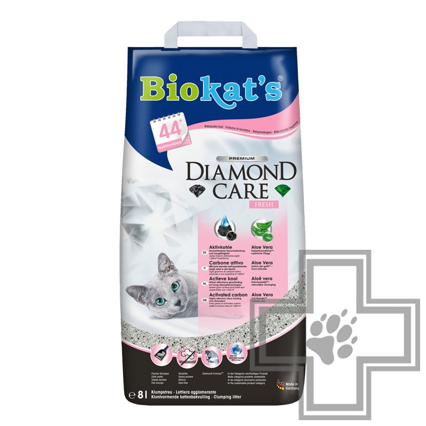 Biokat’s Diamond Care Fresh Наполнитель минеральный комкующийся