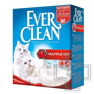 Ever Clean Multiple Наполнитель минеральный комкующийся для нескольких кошек