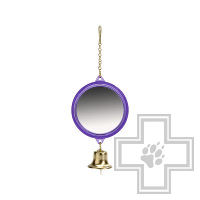 Beeztees Зеркало круглое пластиковое с колокольчиком
