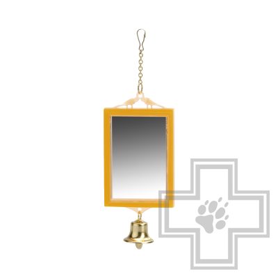 Beeztees Зеркало прямоугольное пластиковое с колокольчиком
