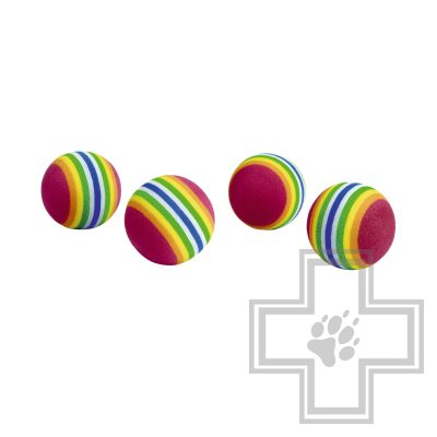 Beeztees Мяч полосатый мягкий люкс для кошек (цена за 1 игрушку)