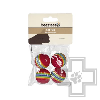 Beeztees Мяч полосатый мягкий люкс для кошек (цена за 1 игрушку)