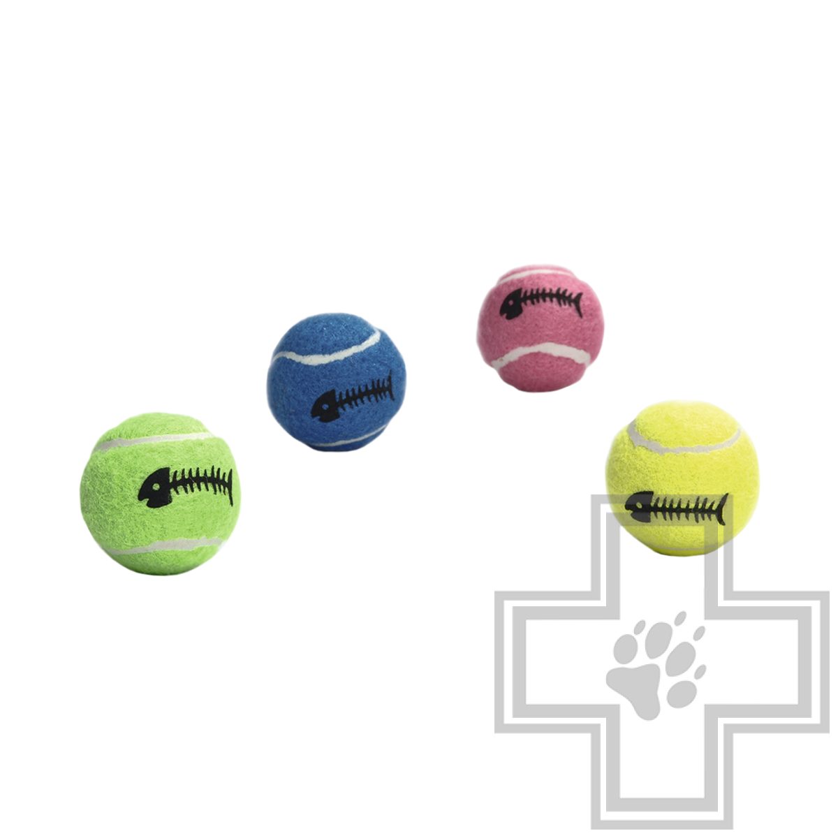 Beeztees Игрушка Мяч теннисный с колокольчиком для кошек (цена за 1 игрушку)