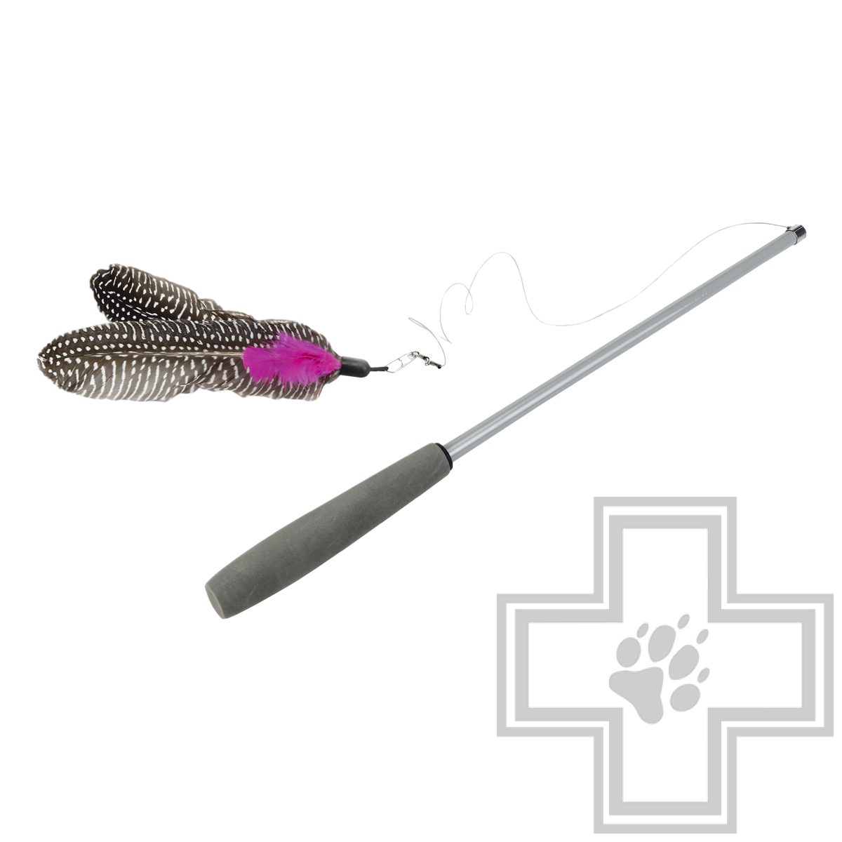 Beeztees "Twisty" Удочка телескопическая с перьями для кошек