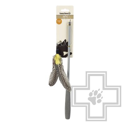 Beeztees "Twisty" Удочка телескопическая с перьями для кошек
