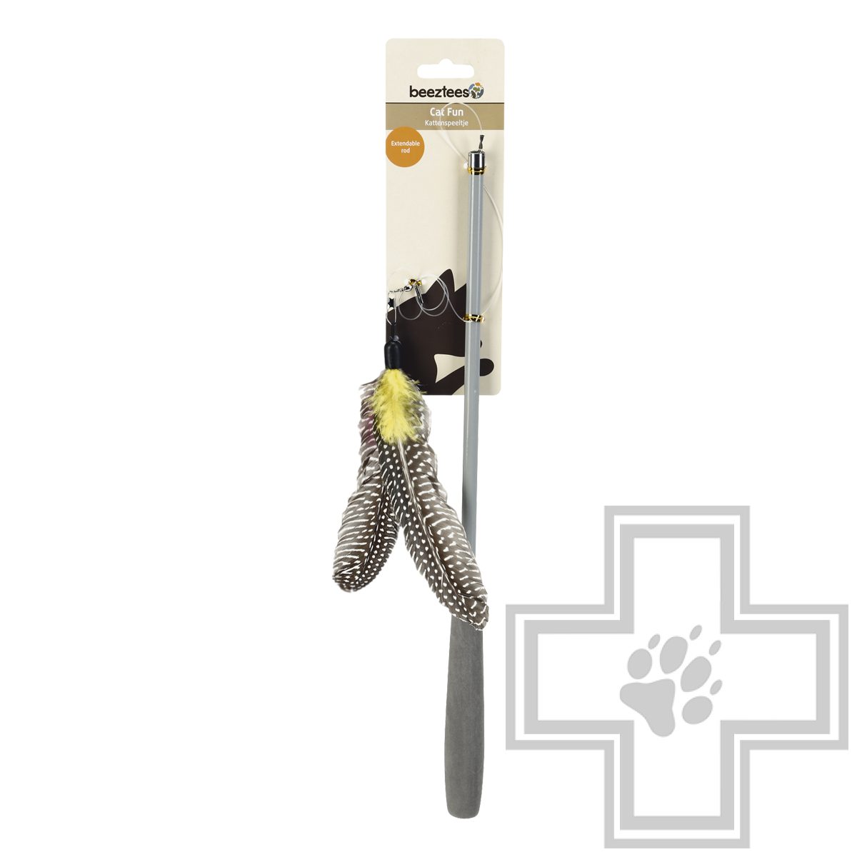 Beeztees "Twisty" Удочка телескопическая с перьями для кошек