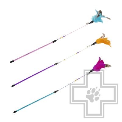 Beeztees "Plumo" Дразнилка с перьями для кошек (цена за 1 игрушку)