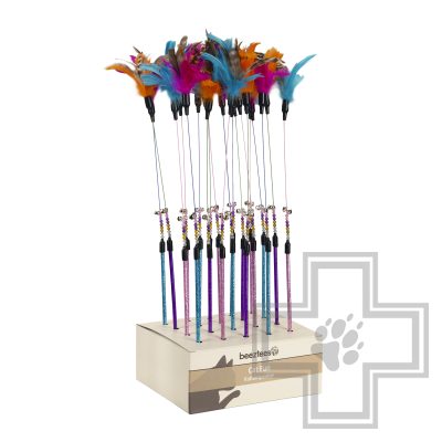 Beeztees "Plumo" Дразнилка с перьями для кошек (цена за 1 игрушку)