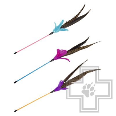 Beeztees "Tickly" Дразнилка с перьями для кошек (цена за 1 игрушку)
