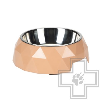 Beeztees Diamond Миска меламиновая 14 см, розовая