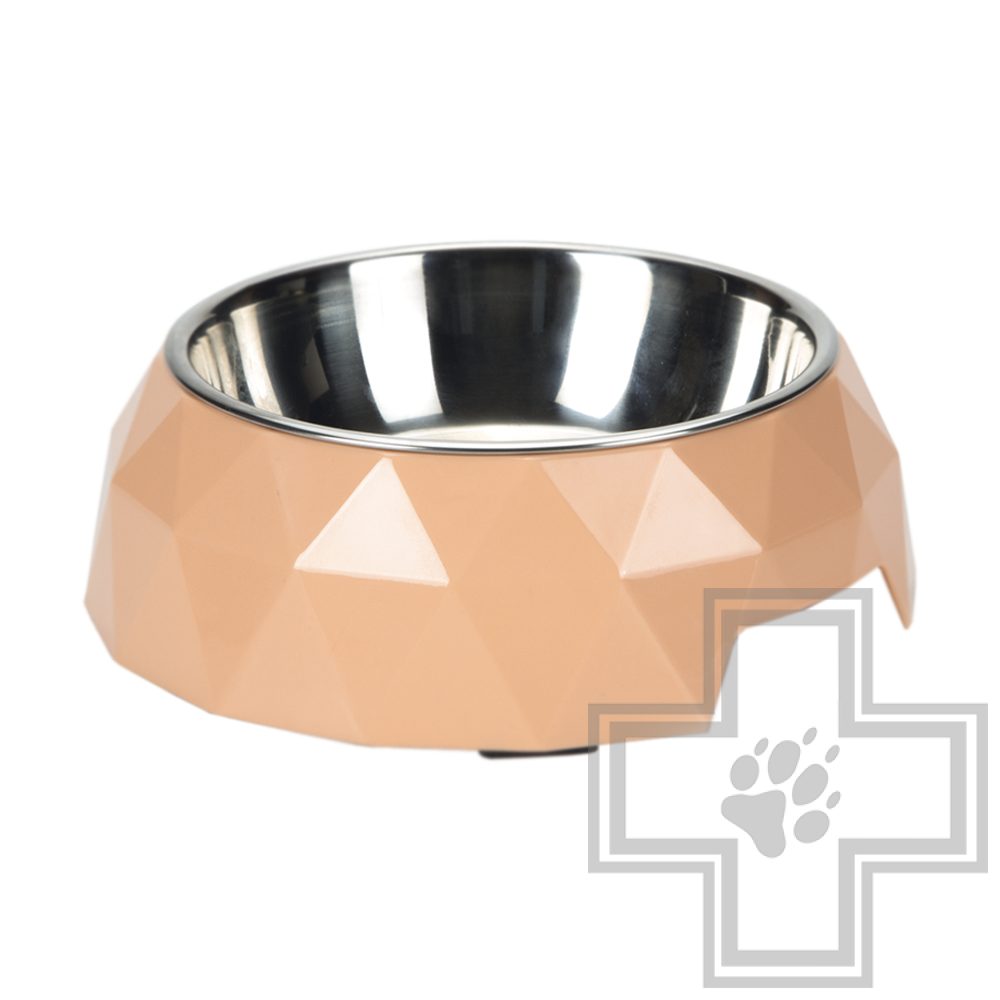 Beeztees Diamond Миска меламиновая 18 см, розовая