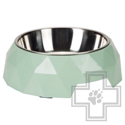 Beeztees Diamond Миска меламиновая 22 см, зеленая