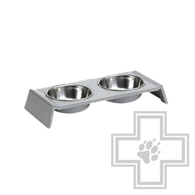 Beeztees My Favourite Dog Набор мисок меламиновый 30 х 16 см, серый