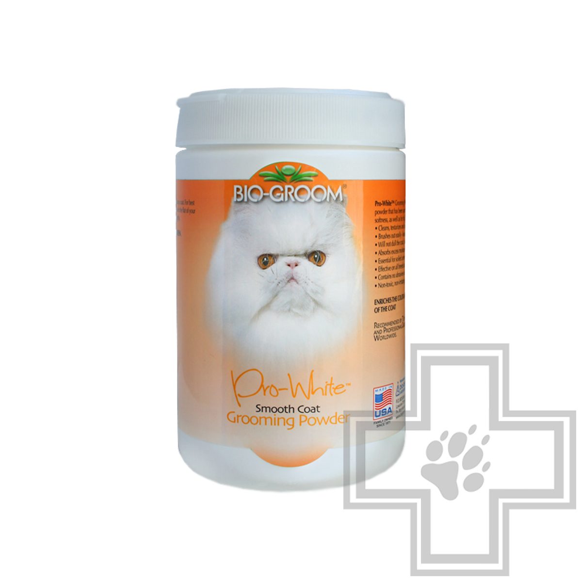 Bio-Groom Пудра для мягкошерстных пород собак и кошек Pro-White Smooth Coat