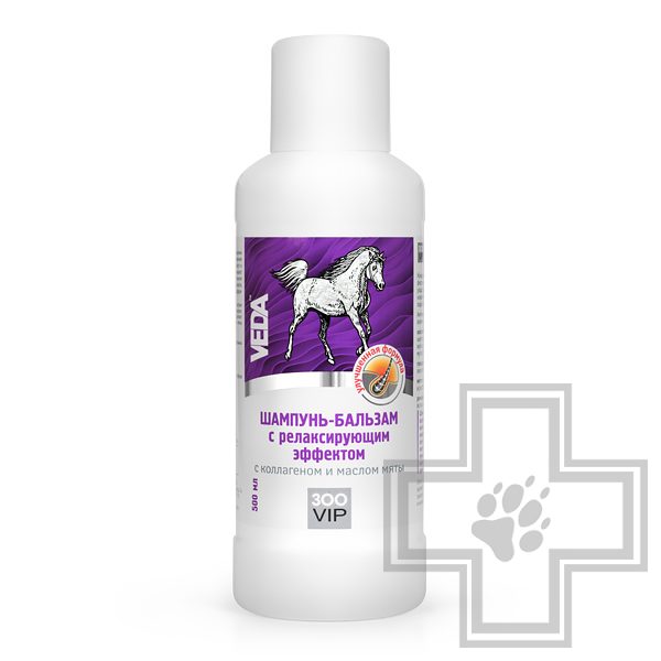 Veda Шампунь-бальзам с релаксирующим эффектом, с коллагеном и маслом мяты