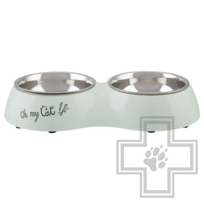 Beeztees Oh my Cat Набор мисок, мятный