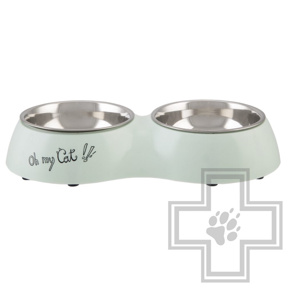 Beeztees Oh my Cat Набор мисок, мятный