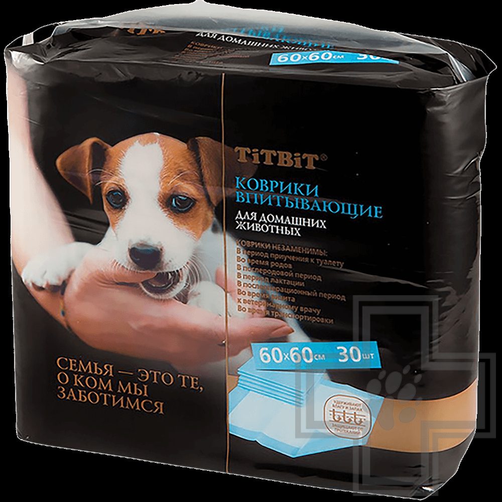 TiTBiT Коврик впитывающий для животных, 60 x 60 см (цена за 1 коврик)