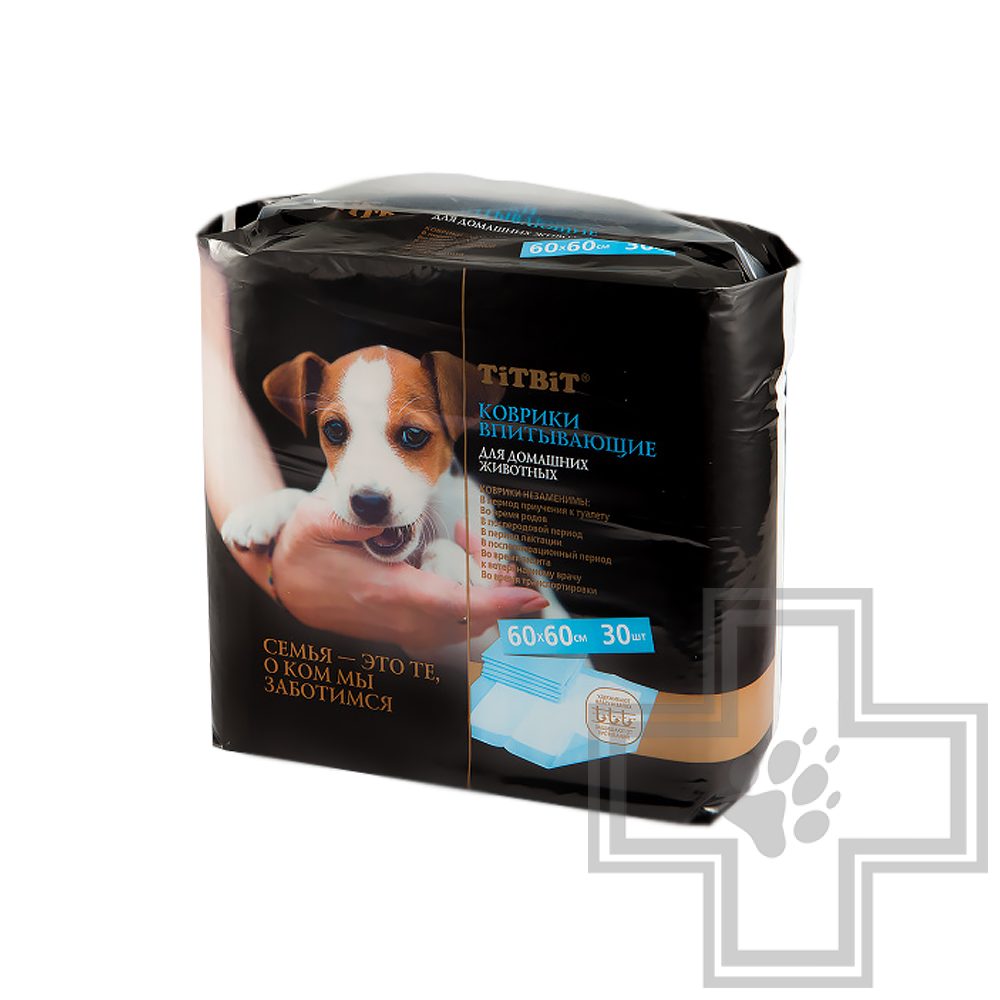TiTBiT Коврик впитывающий для животных, 60 x 60 см (цена за 1 коврик)