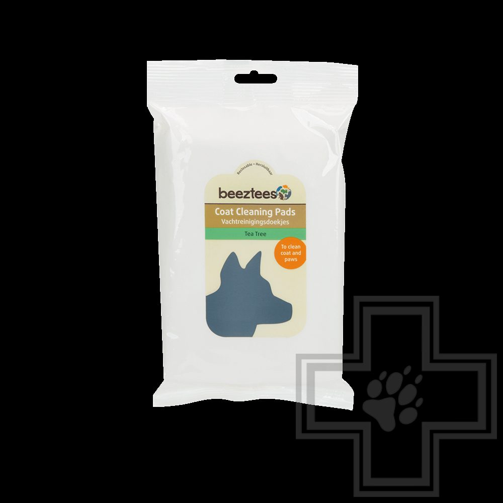 Beeztees Салфетки гигиенические Tea tree, 40 шт.