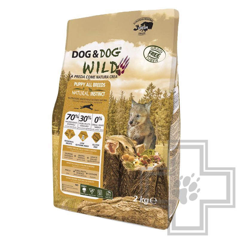 Dog&Dog Wild Корм для щенков всех пород со свининой, уткой и лососем