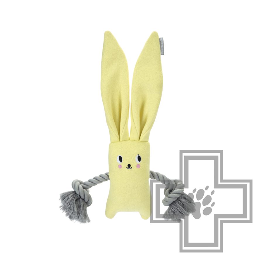Beeztees Игрушка для щенков Кролик с канатом "Jilco"