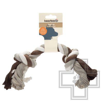 Beeztees Игрушка для собак Канат с 2-мя узлами, разноцветный