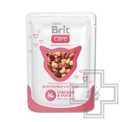 Brit Care Пресервы для кошек, с курицей и уткой