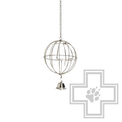 Beeztees Шар-кормушка для кролика с дверцей и колокольчиком, 12 см