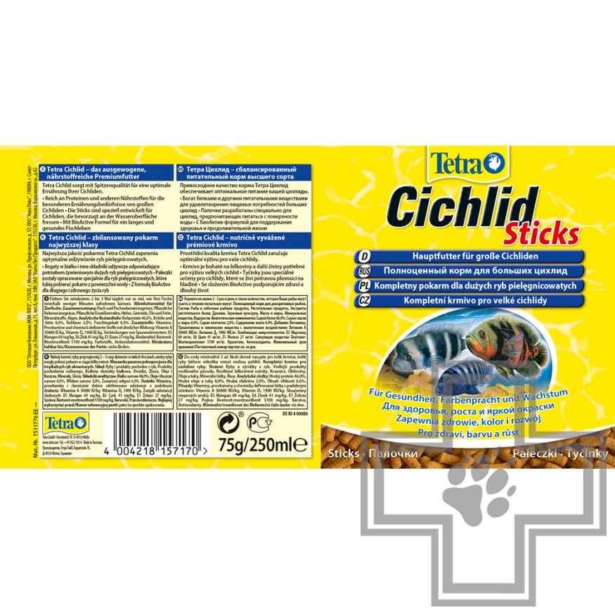 Tetra Cichlid Sticks Корм для всех видов цихлид