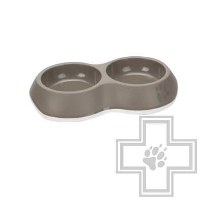 Beeztees Delice Миска пластиковая двойная, серая