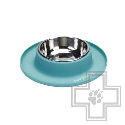Beeztees Миска для животных с подставкой, бирюзовая