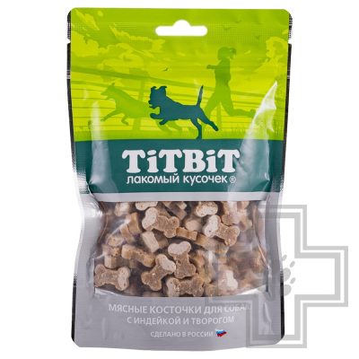TiTBiT Косточки мясные для собак с индейкой и творогом