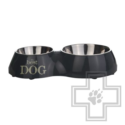 Beeztees Миска для собак двойная, 31 х 17,5 см