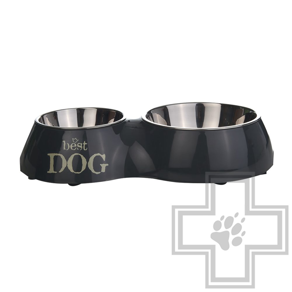 Beeztees Миска для собак двойная, 31 х 17,5 см